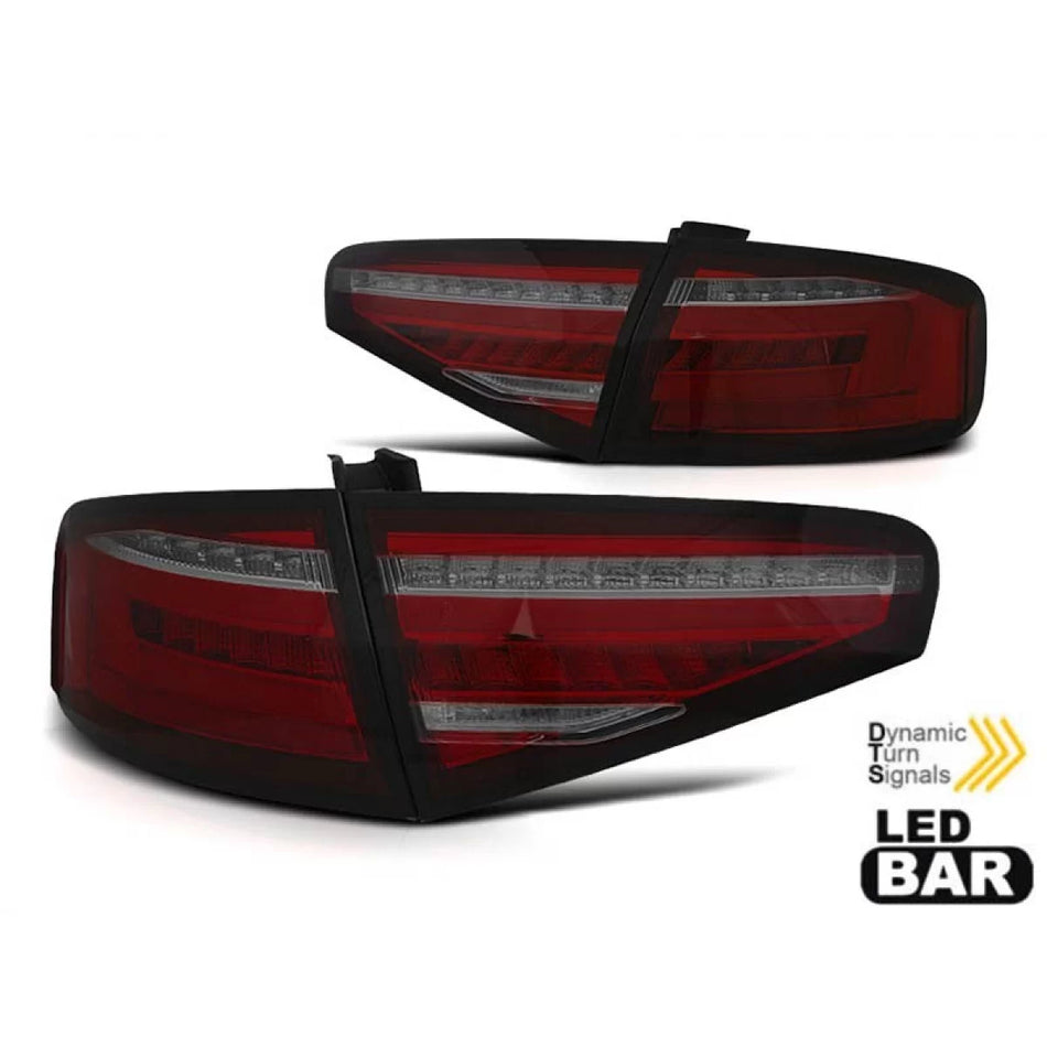 Fanali Posteriori LED Rosso Fumé Sinistro e Destro per Audi A4 B8 2012-2015