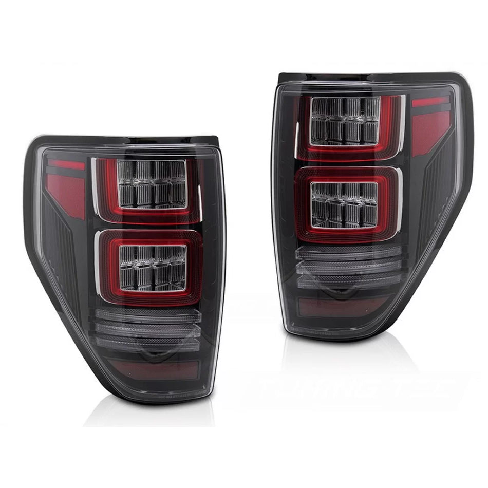 Fanali Posteriori LED con Frecce Dinamiche Nero per Ford F150 2008-2014 Dx e Sx