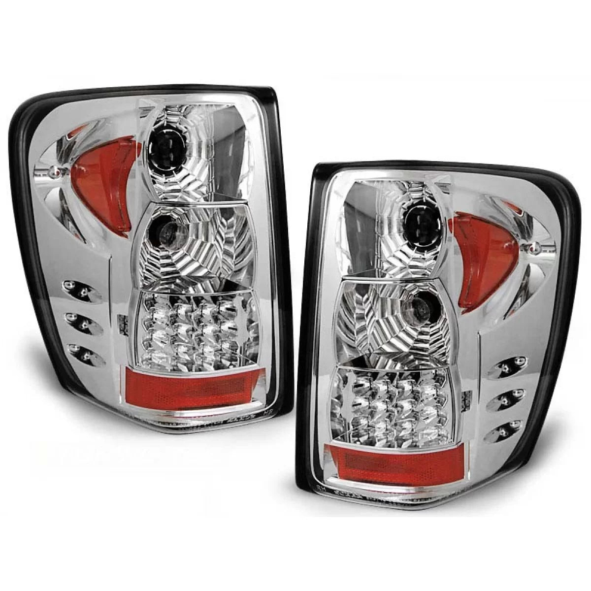 Fanali Posteriori LED Tuning Bianchi Dx e Sx per Jeep Grand Cherokee 1999-2005