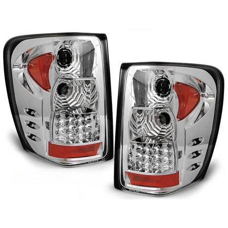Fanali Posteriori LED Tuning Bianchi Dx e Sx per Jeep Grand Cherokee 1999-2005