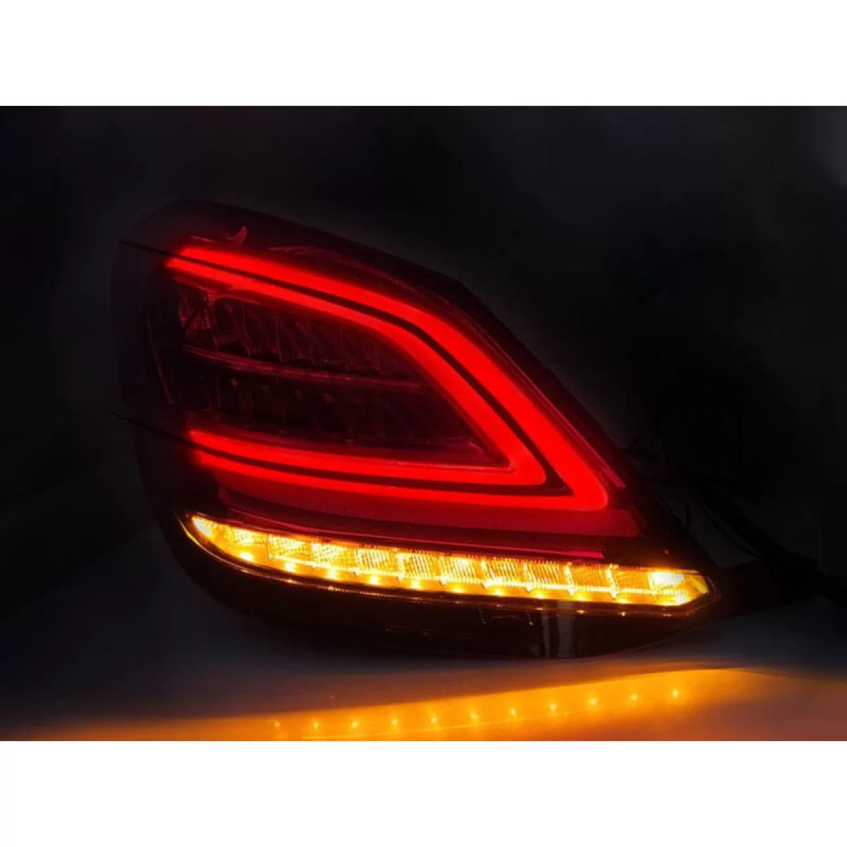 Fanali Posteriori LED con Frecce Dinamiche Rosso Bianco per Mercedes Classe C