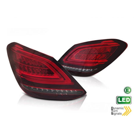 Fanali Posteriori LED con Frecce Dinamiche Rosso Bianco per Mercedes Classe C