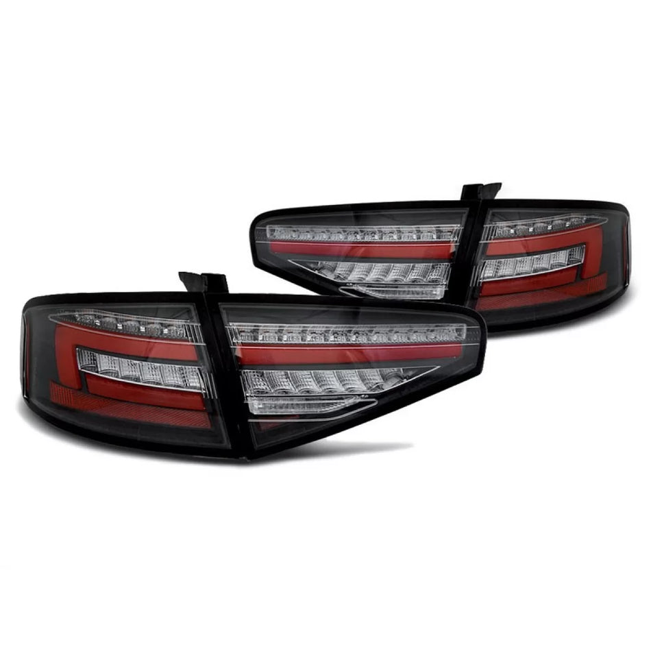 Fanali Posteriori LED Tuning Neri Dx e Sx per Audi A4 Berlina 2012-2015
