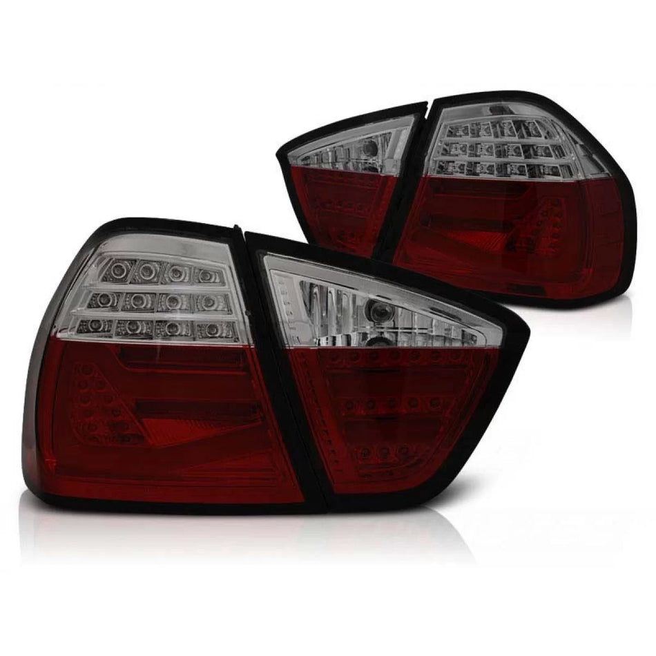Fanali Posteriori LED Tuning Rosso/fumé per BMW Serie 3 E90 03-08