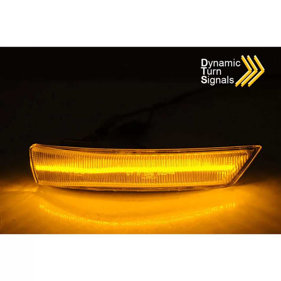 Frecce LED Specchietto Sinistro Destro Base Nera per Ford Focus 2008-2018
