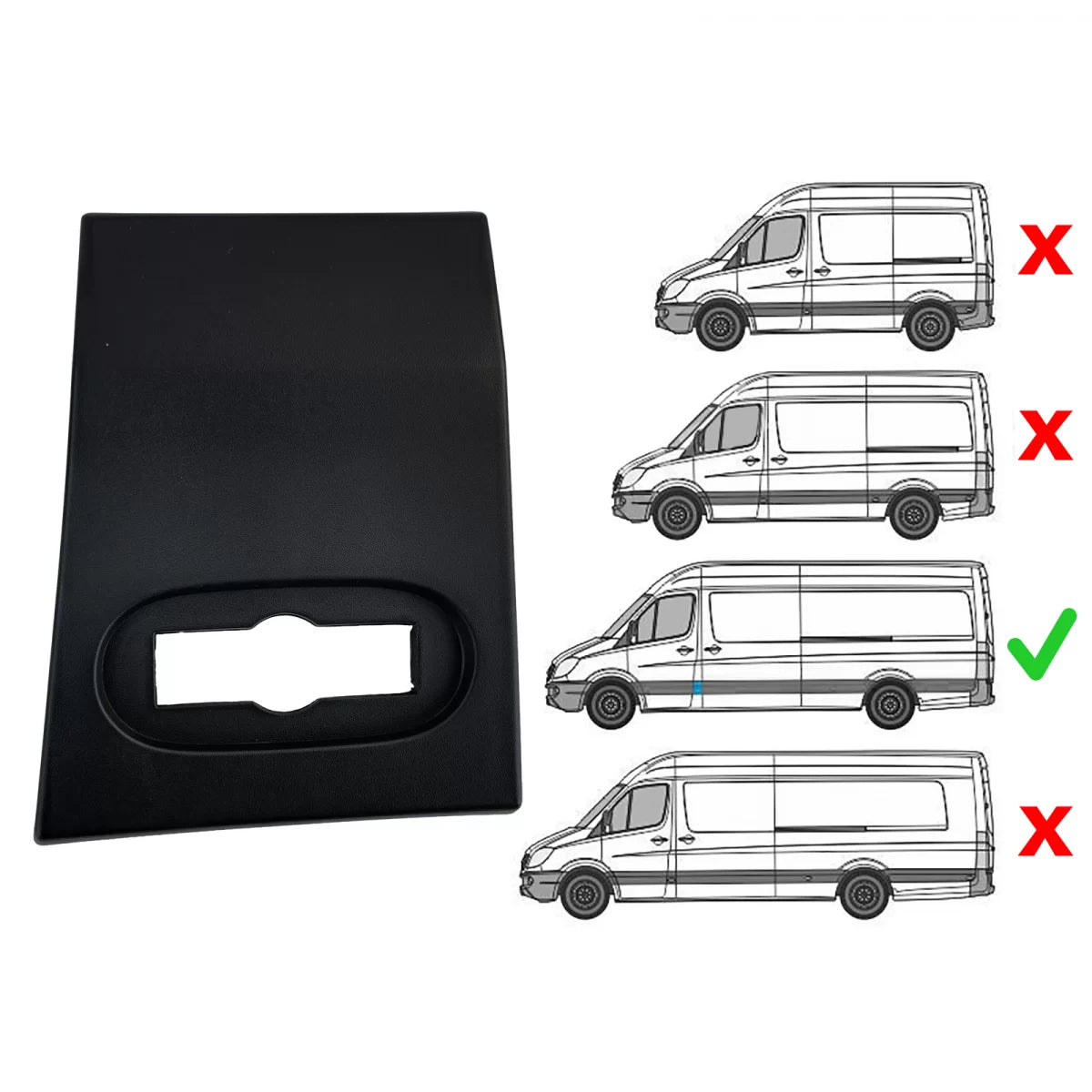 Modanatura Montante B Sinistro per Mercedes Sprinter W906 2006-2018