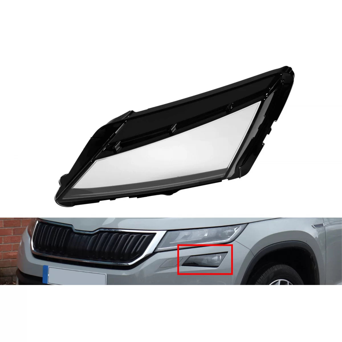 Vetro Faro Sinistro Anteriore per Skoda Kodiaq 2017-2020