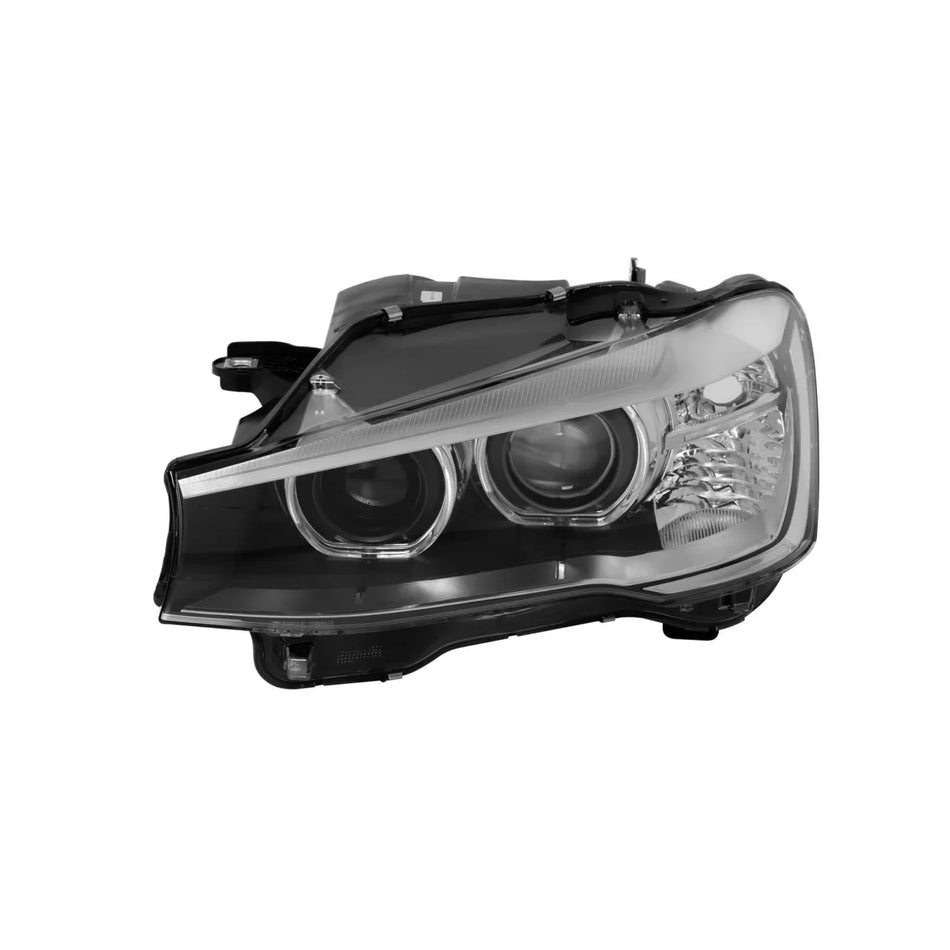Faro Anteriore Sinistro Xeno con Base Nera per BMW X3 F25 LCI 2014-2017