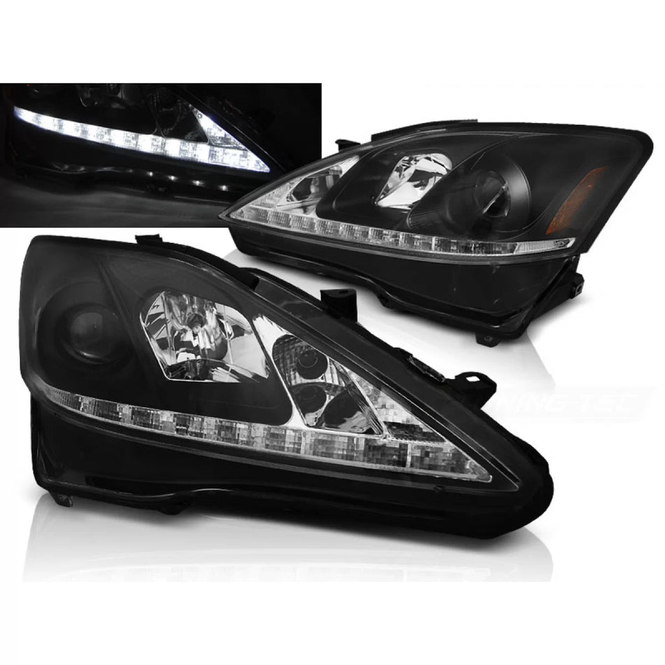 Luci Diurne Nere Anteriori per Lexus Is 2006-2013