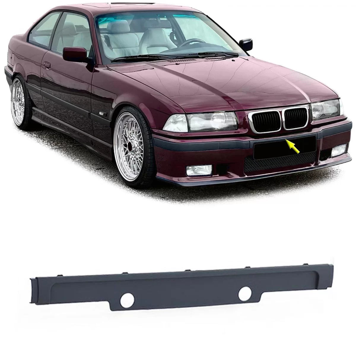 Portatarga Paraurti Sportivo per BMW Serie 3 E36 90-99