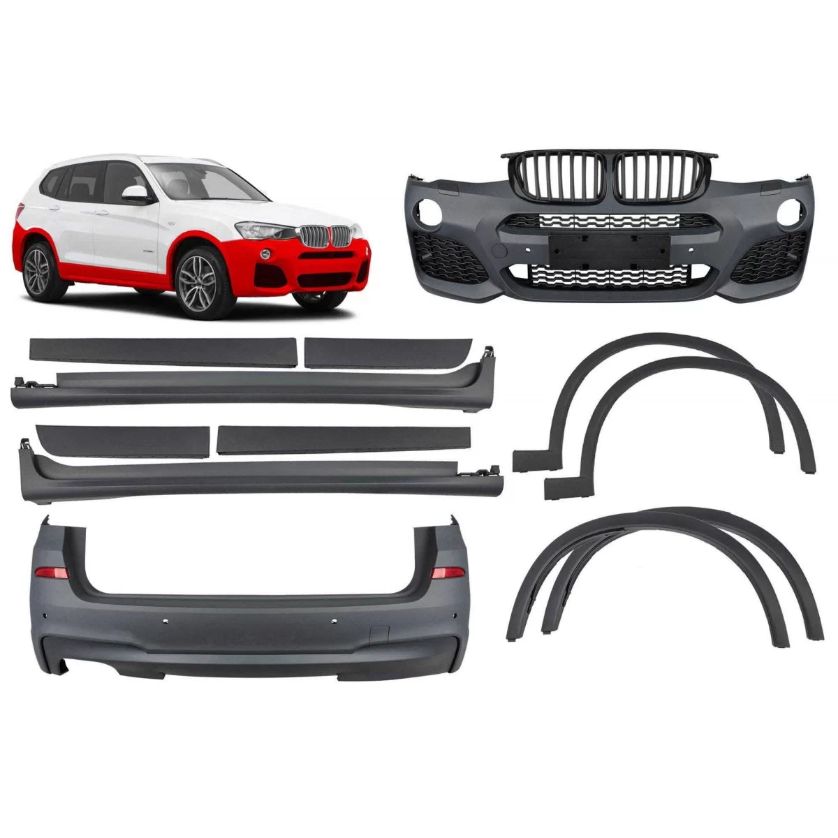 Paraurti Sportivo M Package Anteriore per BMW X3 F25 2014-2017