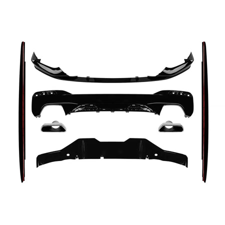 Diffusore Posteriore con Terminali Cromati 530 540 per BMW Serie 5 G30 2017-2020