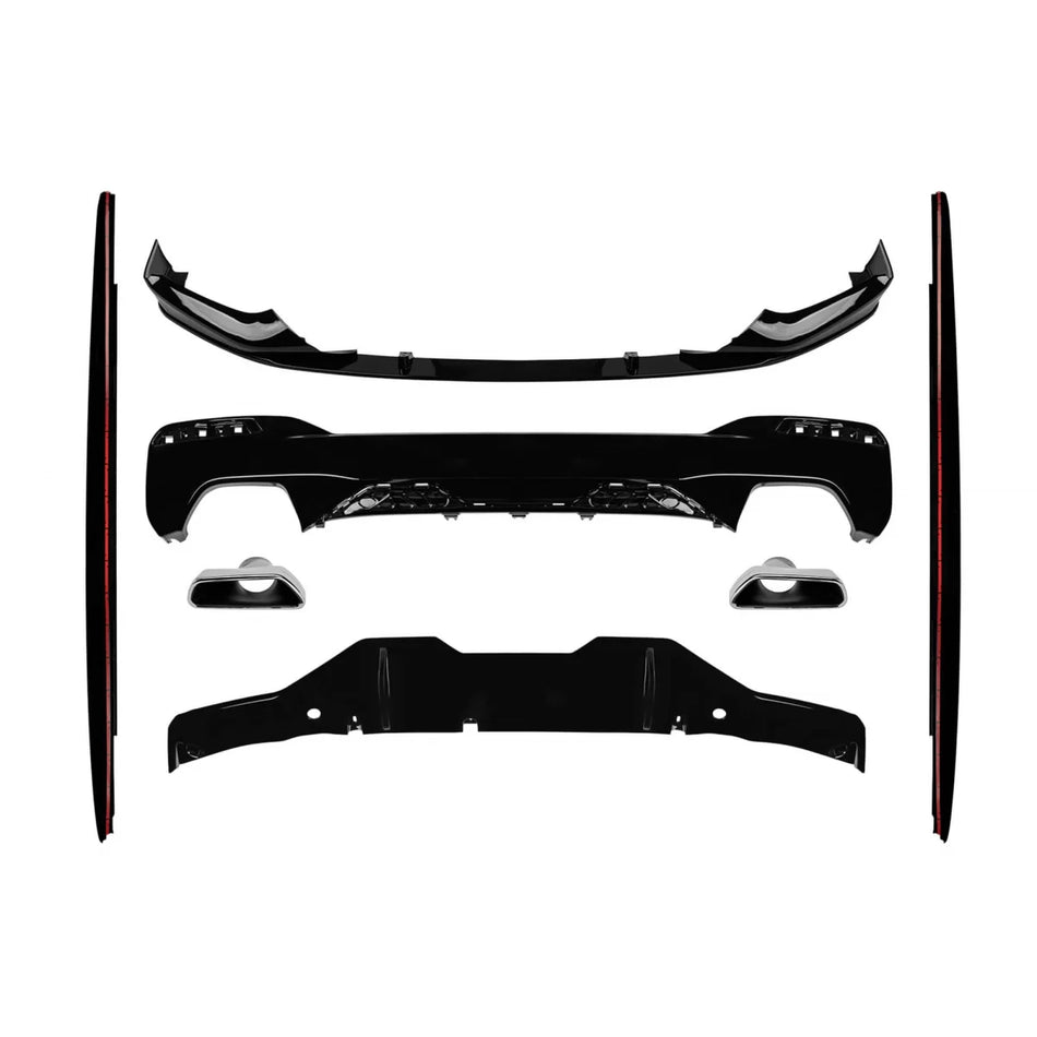 Diffusore Posteriore con Terminali Cromati 530 540 per BMW Serie 5 G30 2017-2020