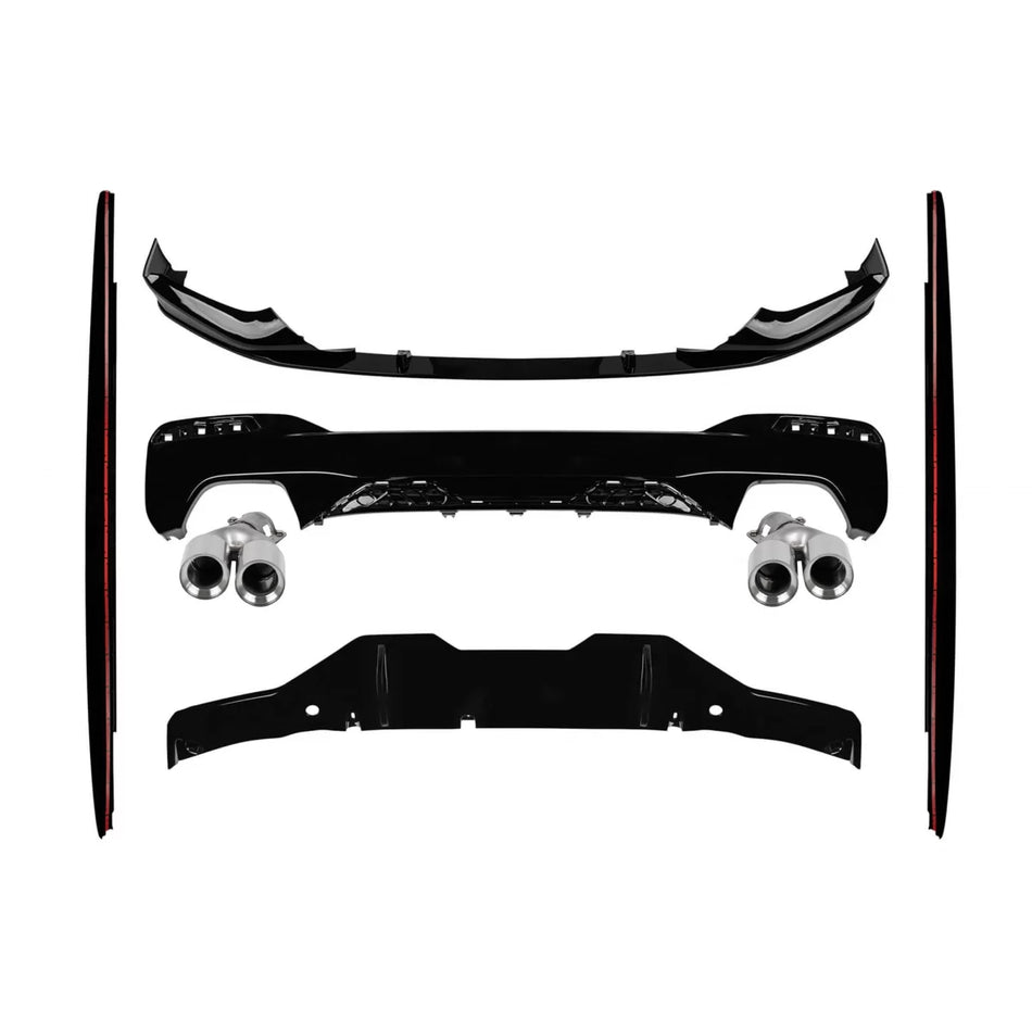 Body Kit con Diffusore e Terminali Cromati per BMW Serie 5 G30 2017-2020