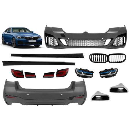 Pacchetto Tuning Stile M Tech Paraurti Anteriore Posteriore per BMW Serie 5 G30