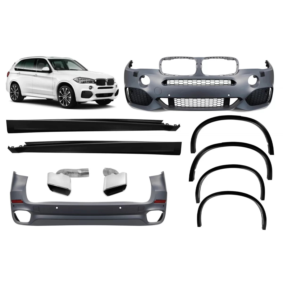 Pacchetto M Technik Paraurti Anteriore e Posteriore per BMW X5 F15 2013-2018
