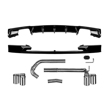 Diffusore Posteriore con Terminali per BMW Serie 3 F30 2011-2019