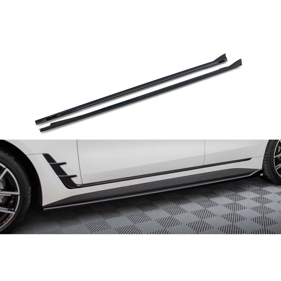 Additivi Versione 1 per Minigonne Laterali BMW I4 G26 M Package dal 2021 Nero