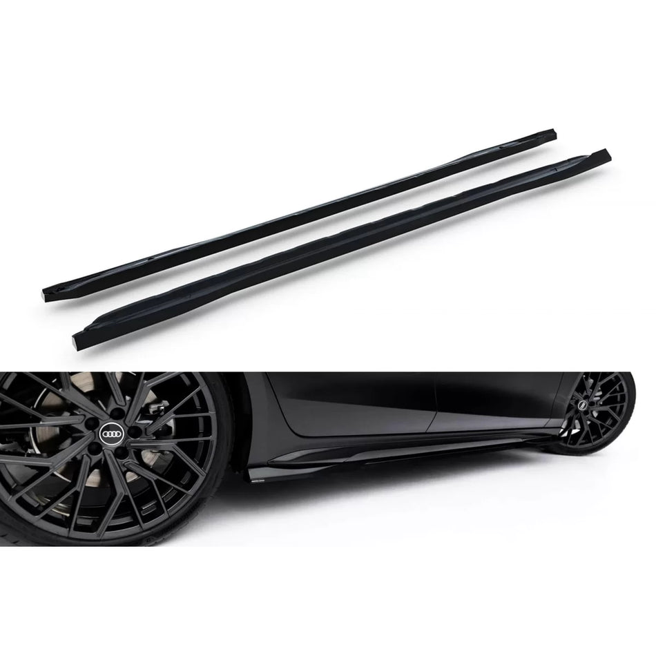 Additivi Versione 1 per Minigonne Laterali S-line Audi A6 C9 dal 2025 Nero