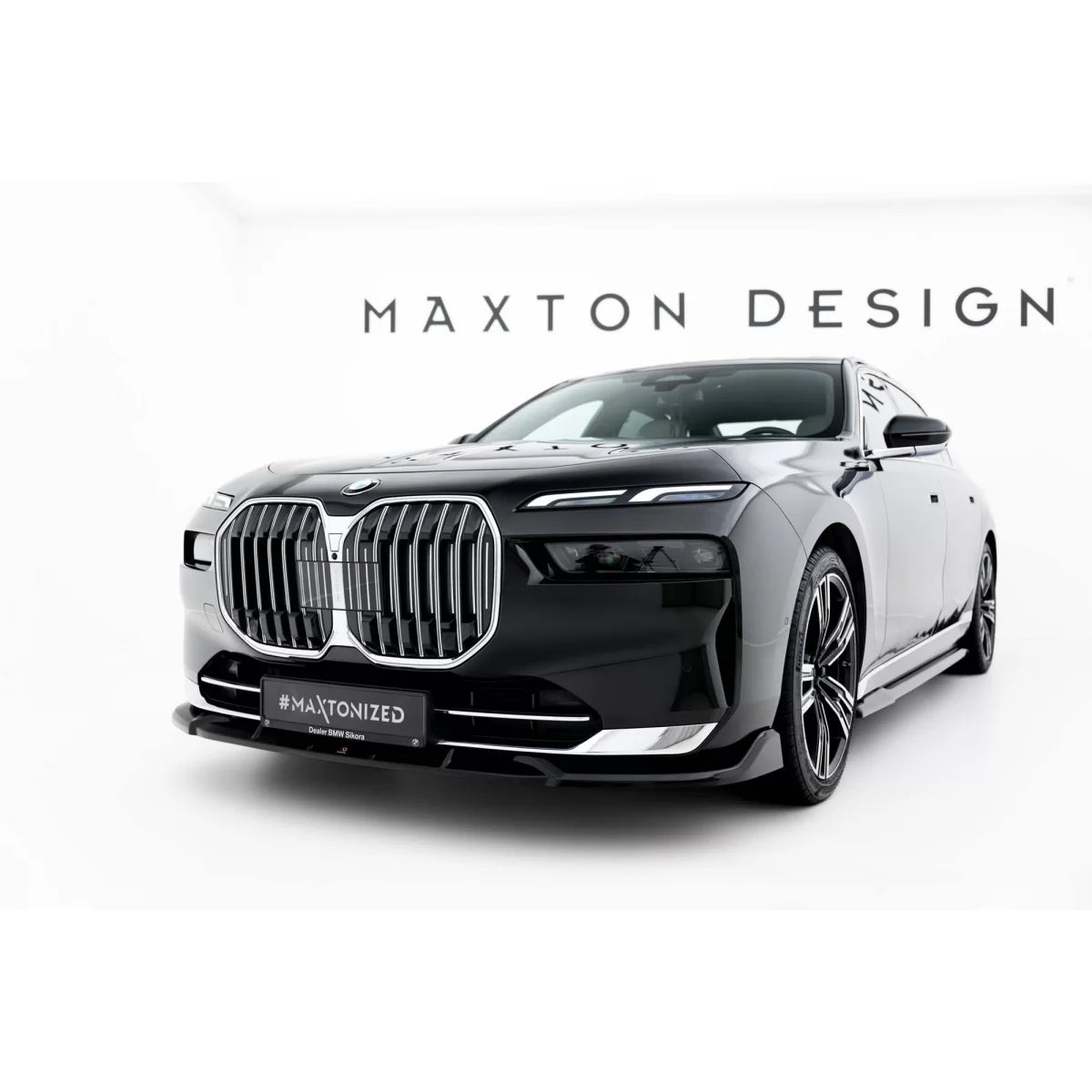 Spoiler Anteriore Versione 1 Nero Lucido per BMW Serie 7 G70 dal 2022