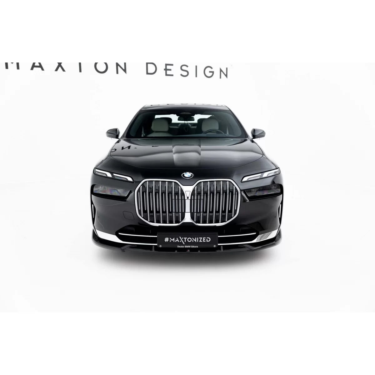 Spoiler Anteriore Versione 1 Nero Lucido per BMW Serie 7 G70 dal 2022