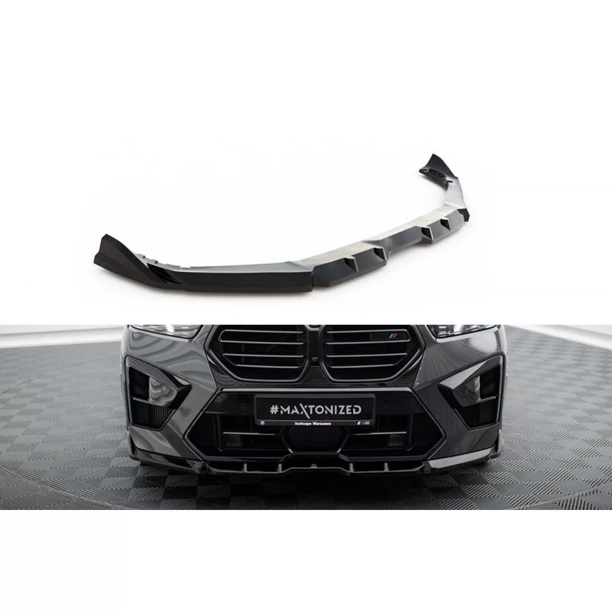 Spoiler Anteriore Versione 1 Nero Lucido per BMW X5 M F95 dal 2023