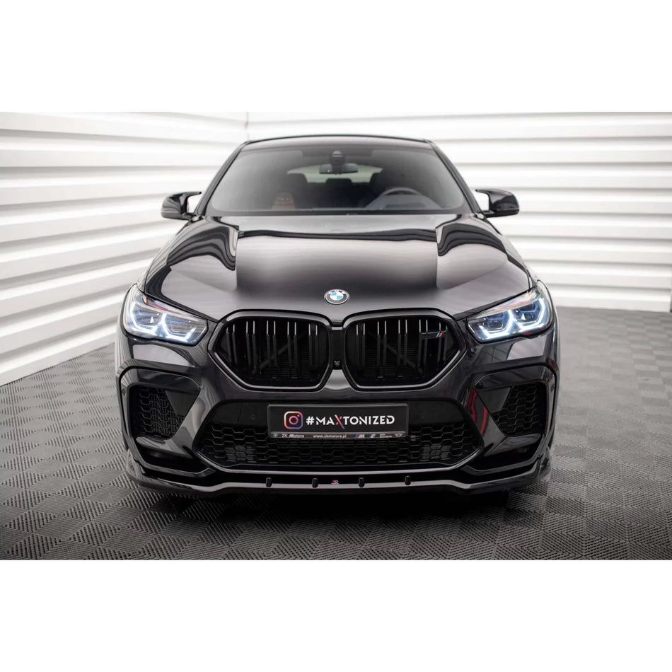Spoiler Anteriore Ver. 1 Nero Lucido per BMW X6M F96 dal 2020