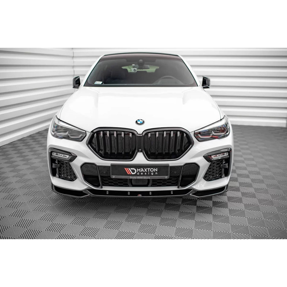 Spoiler Anteriore Versione 1 per BMW X6 G06 dal 2019 Nero Lucido