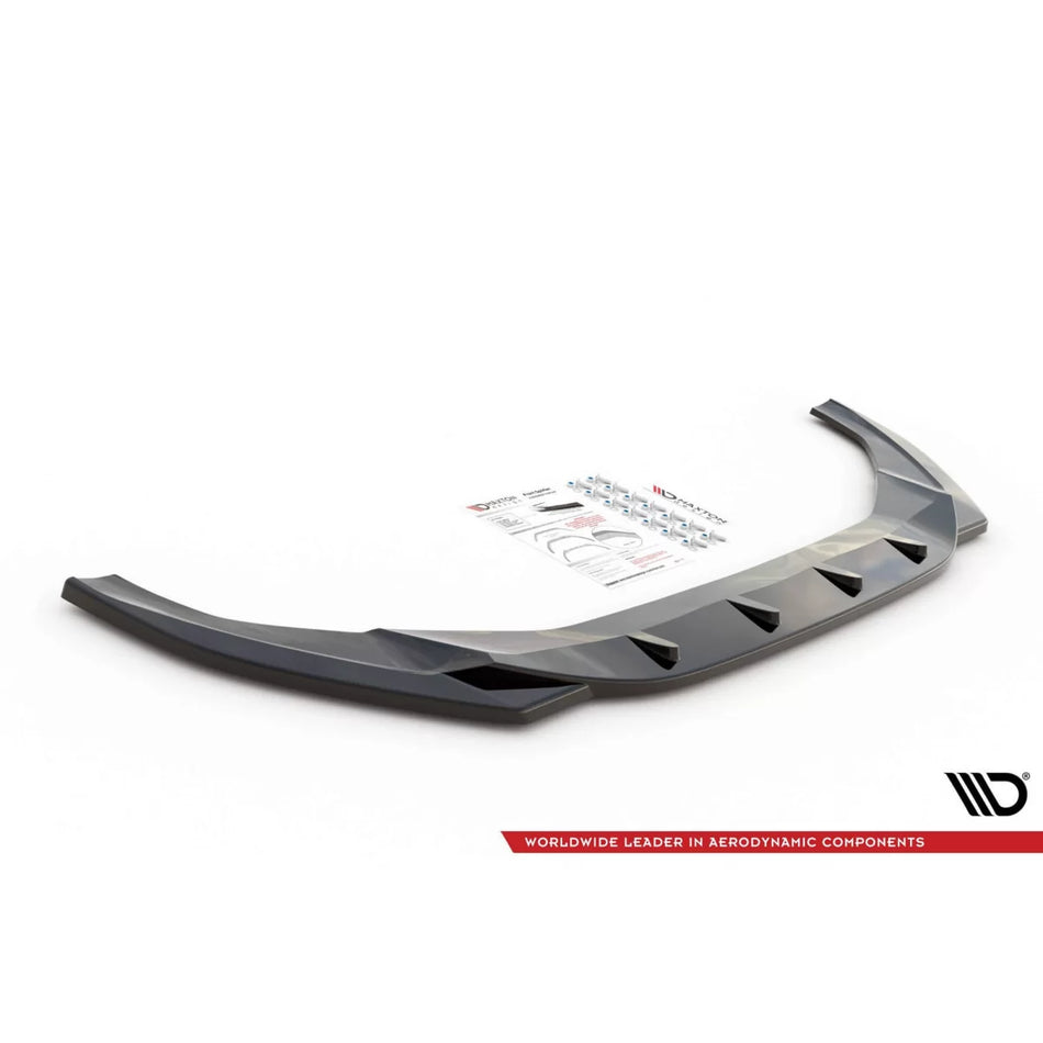 Spoiler Anteriore Nero Lucido Versione 1 per Audi A5 F5 dal 2019 S-line