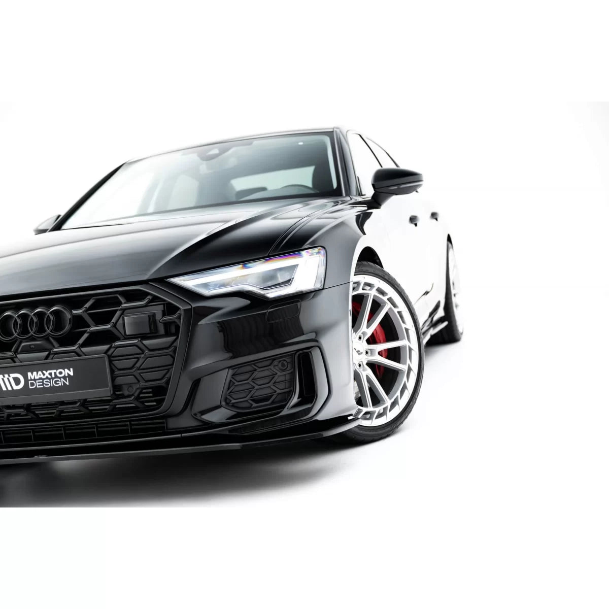 Spoiler Anteriore Verniciato Nero per Audi A6 C8 Berlina Avant S-line dal 2019