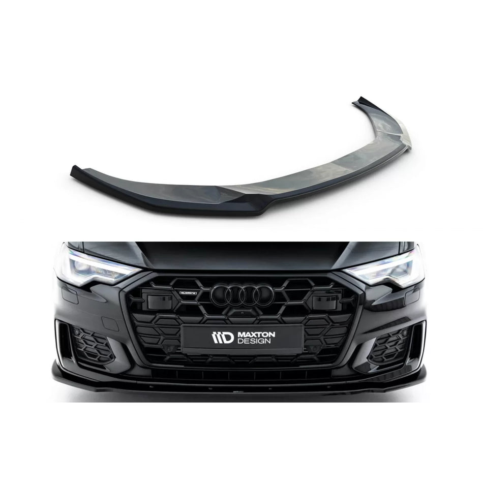 Spoiler Anteriore Verniciato Nero per Audi A6 C8 Berlina Avant S-line dal 2019