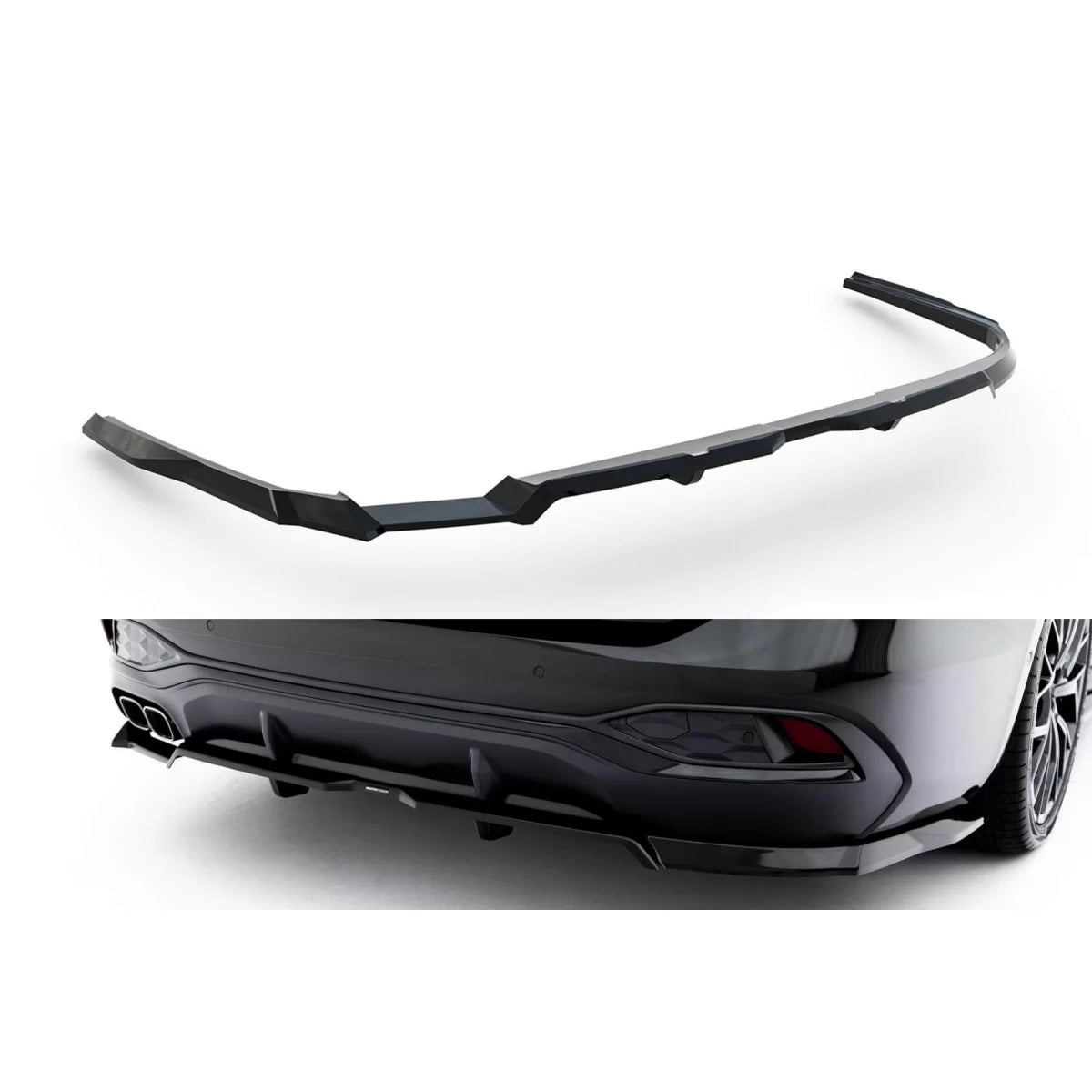Spoiler Posteriore S-line Versione 1 per Audi A6 C9 Avant dal 2025 Nero Lucido