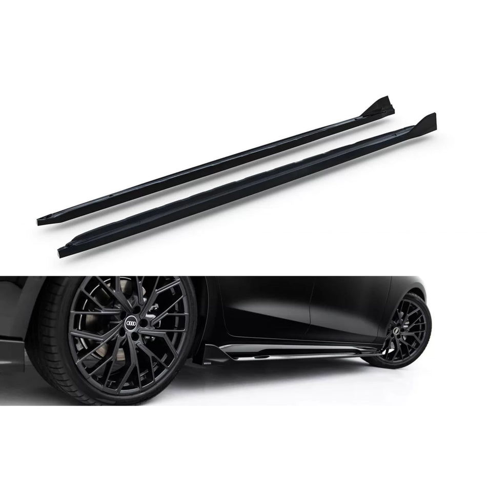 Additivi Versione 2 per Minigonne Laterali S-line Audi A6 C9 dal 2025 Nero