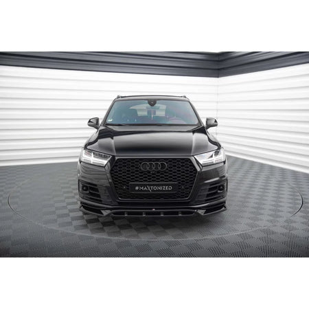 Spoiler Anteriore Ver. 2 Nero Lucido per Audi Q7 2016-2019 S-line