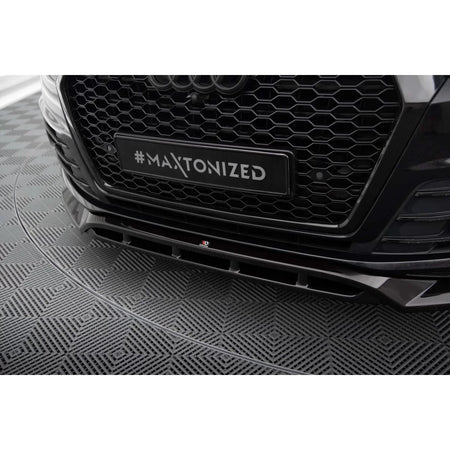 Spoiler Anteriore Ver. 2 Nero Lucido per Audi Q7 2016-2019 S-line