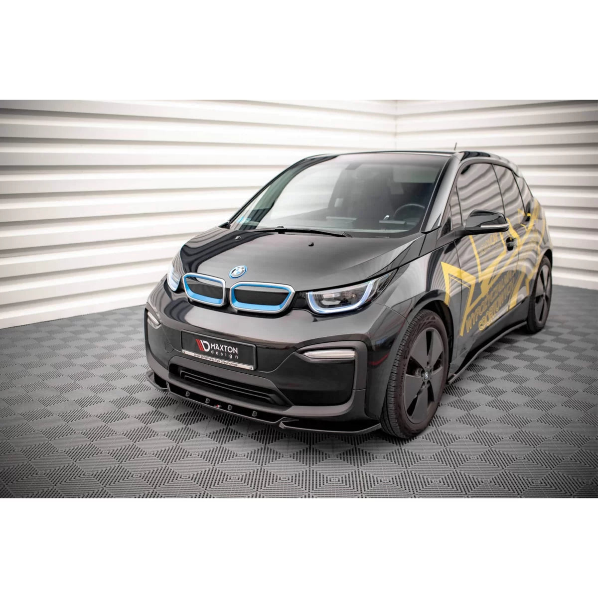 Spoiler Anteriore VER2 Nero Lucido per BMW I3 2017-2022