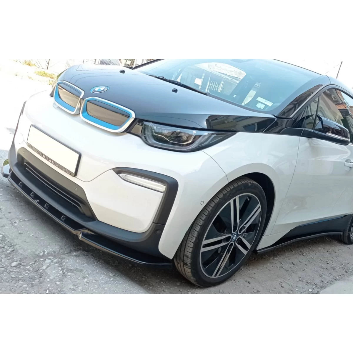 Spoiler Anteriore VER2 Nero Lucido per BMW I3 2017-2022