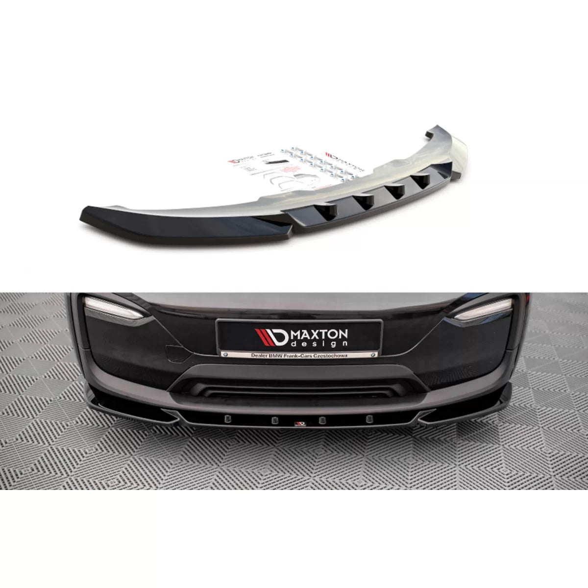 Spoiler Anteriore VER2 Nero Lucido per BMW I3 2017-2022