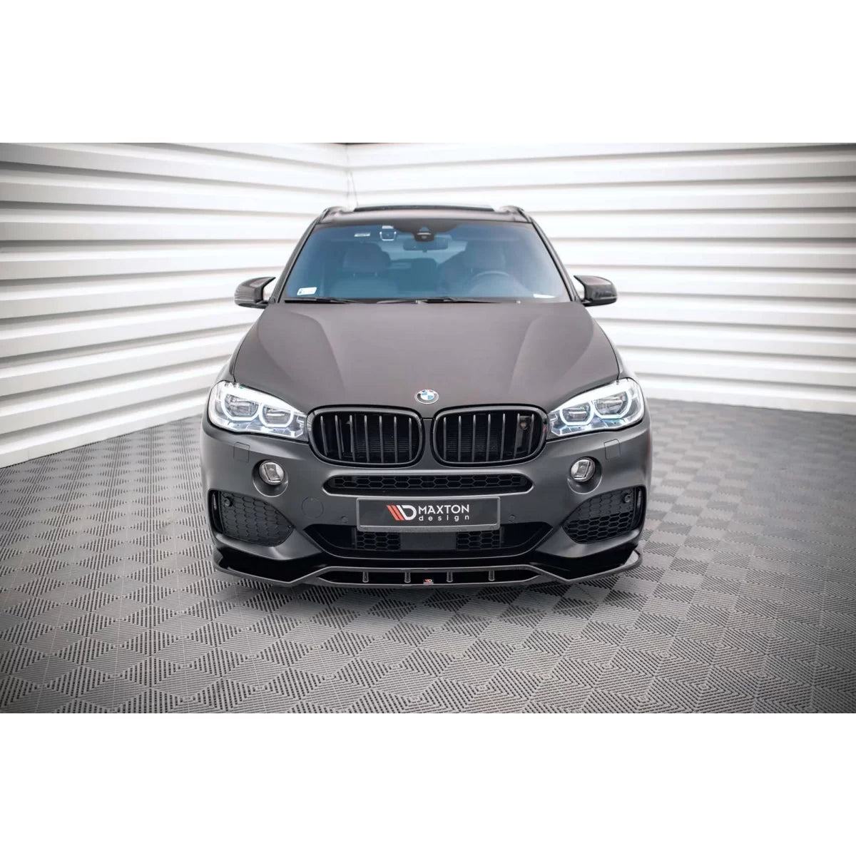 Spoiler Anteriore Versione 2 per BMW X5 F15 M Package 2013-2018 Nero Lucido