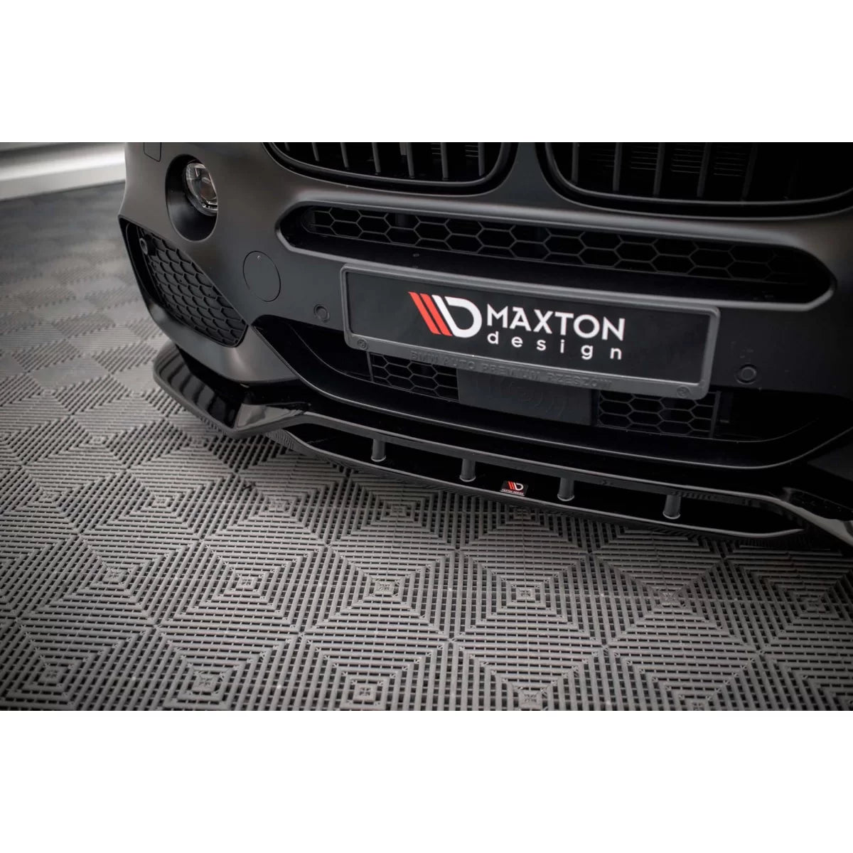 Spoiler Anteriore Versione 2 per BMW X5 F15 M Package 2013-2018 Nero Lucido
