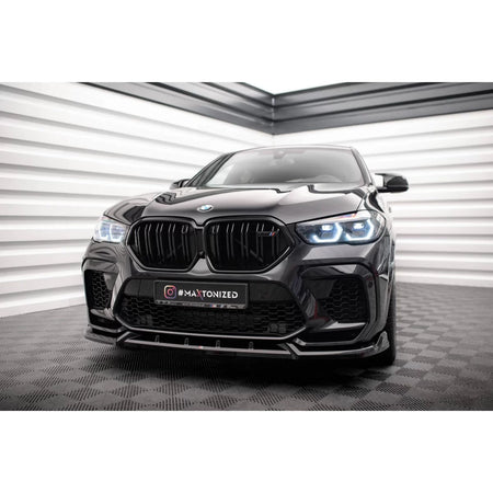 Spoiler Anteriore Versione 2 Nero Lucido per BMW X6M F96 dal 2020