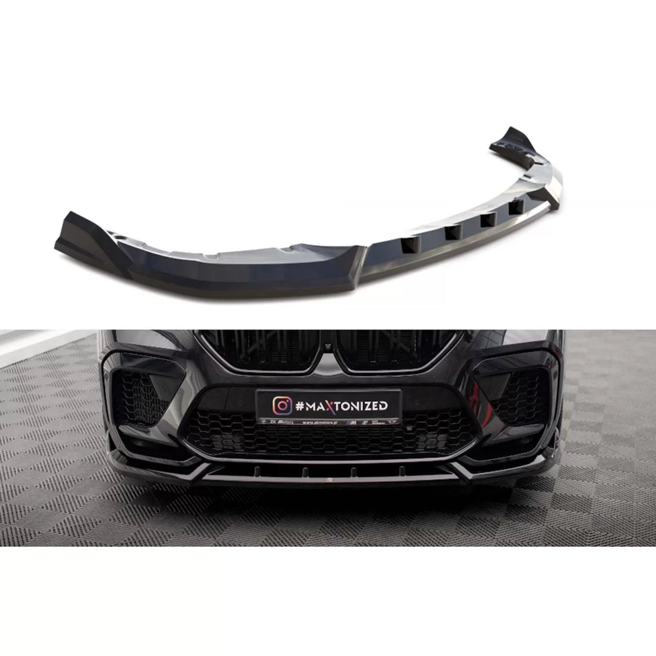 Spoiler Anteriore Versione 2 Nero Lucido per BMW X6M F96 dal 2020