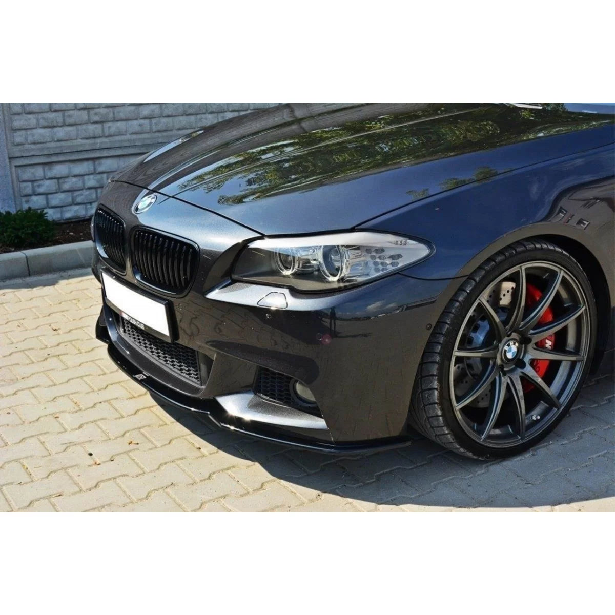 Spoiler Anteriore Verniciato Nero per BMW Serie 5 F10 M Technik dal 2011