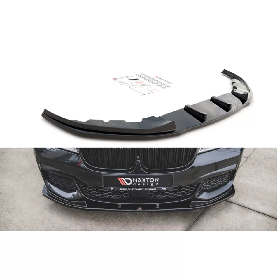 Spoiler Anteriore Versione 2 per BMW Serie 7 G11 2015-2018 Nero Lucido