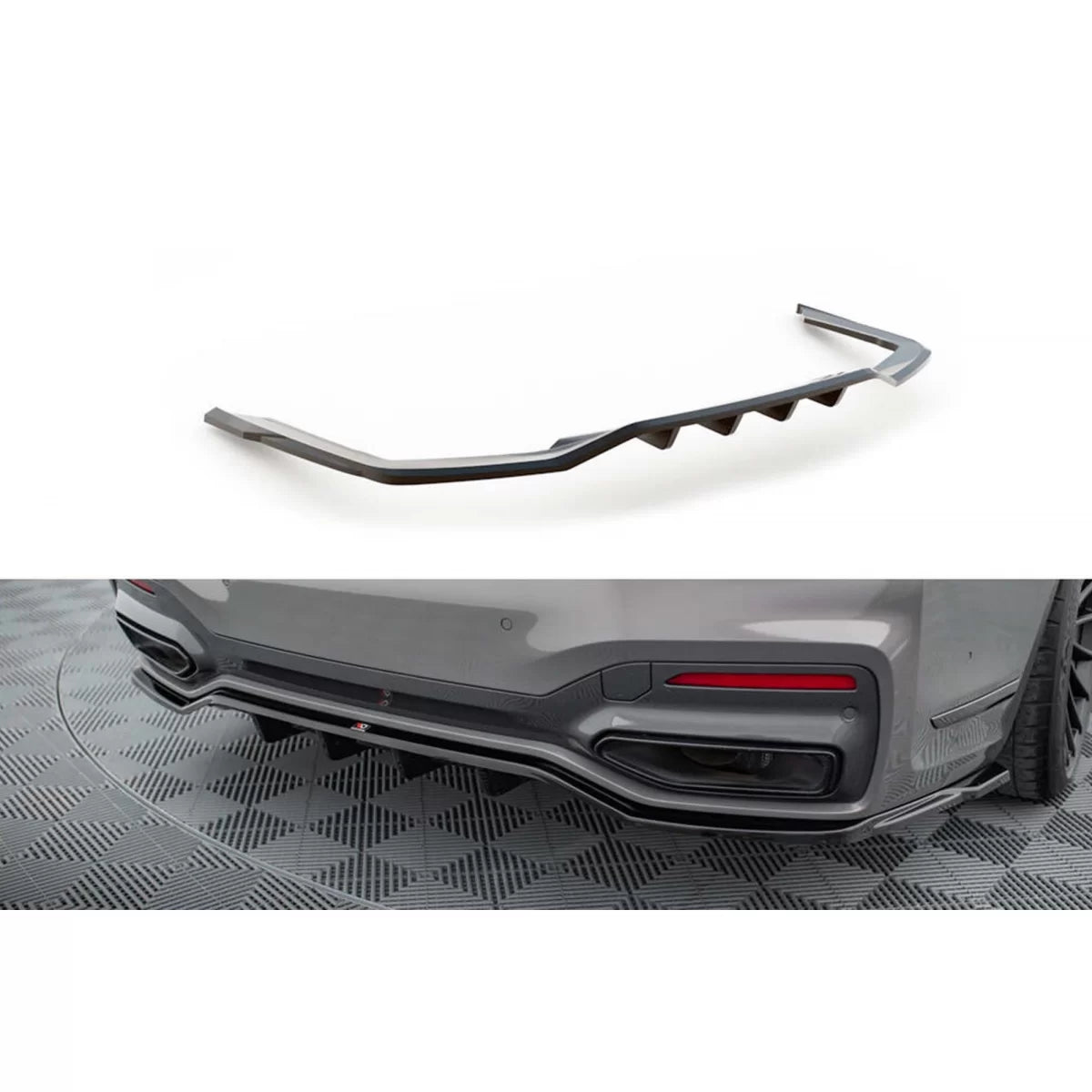 Spoiler Posteriore Versione 2 per BMW Serie 7 G11 M Package 2019-2022 Nero