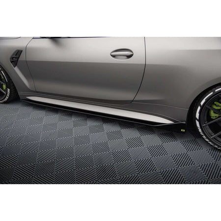 Additivi Versione 3 per Minigonne Tipo CSL BMW M4 G82 dal 2021 Nero Lucido