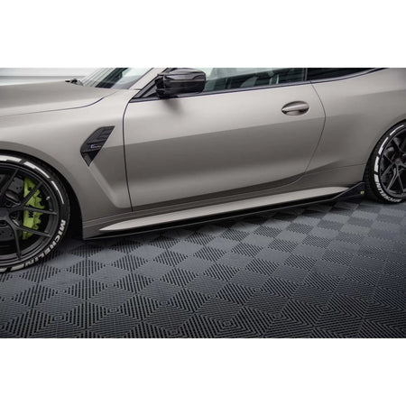Additivi Versione 3 per Minigonne Tipo CSL BMW M4 G82 dal 2021 Nero Lucido