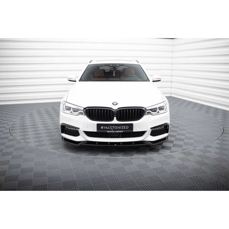 Spoiler Anteriore Versione 4 per BMW Serie 5 G30 2017-2020 Nero Lucido