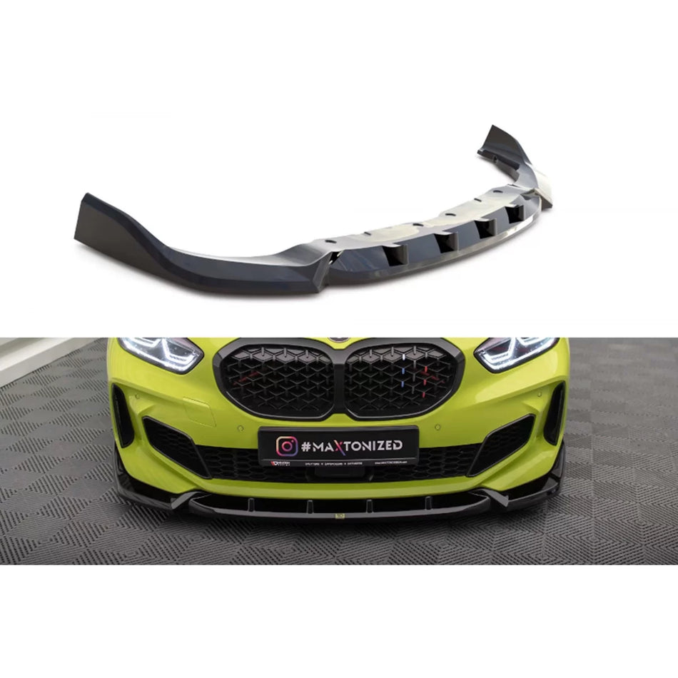 Spoiler Anteriore Versione 7 per BMW Serie 1 F40 M135I dal 2019 Nero Lucido