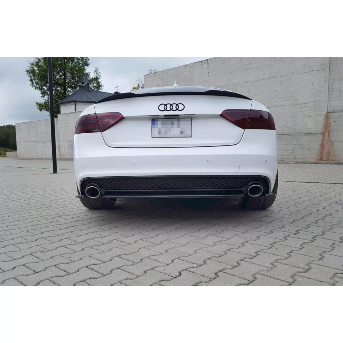 Add-on Posteriore Paraurti S-line Nero Audi A5 8T Coupe Sportback 2011-2015
